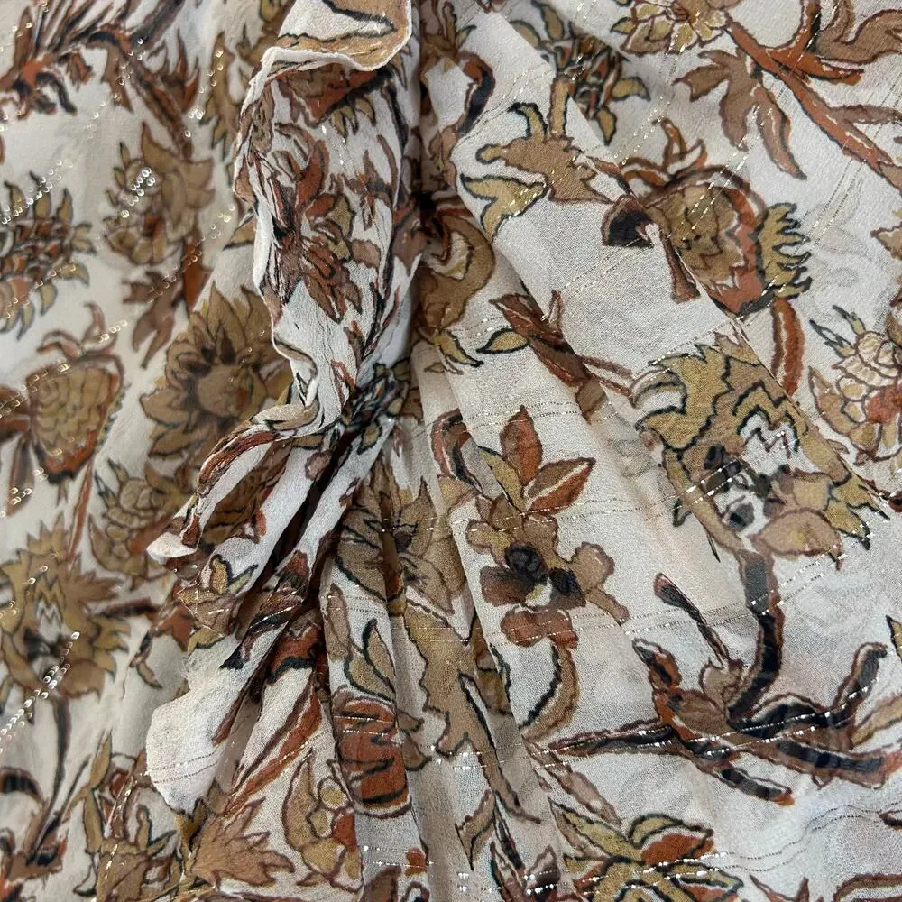 Veronica Beard hazel blush pink floral silk chiffon skirt Women’s size 0 - Picture 6 of 9